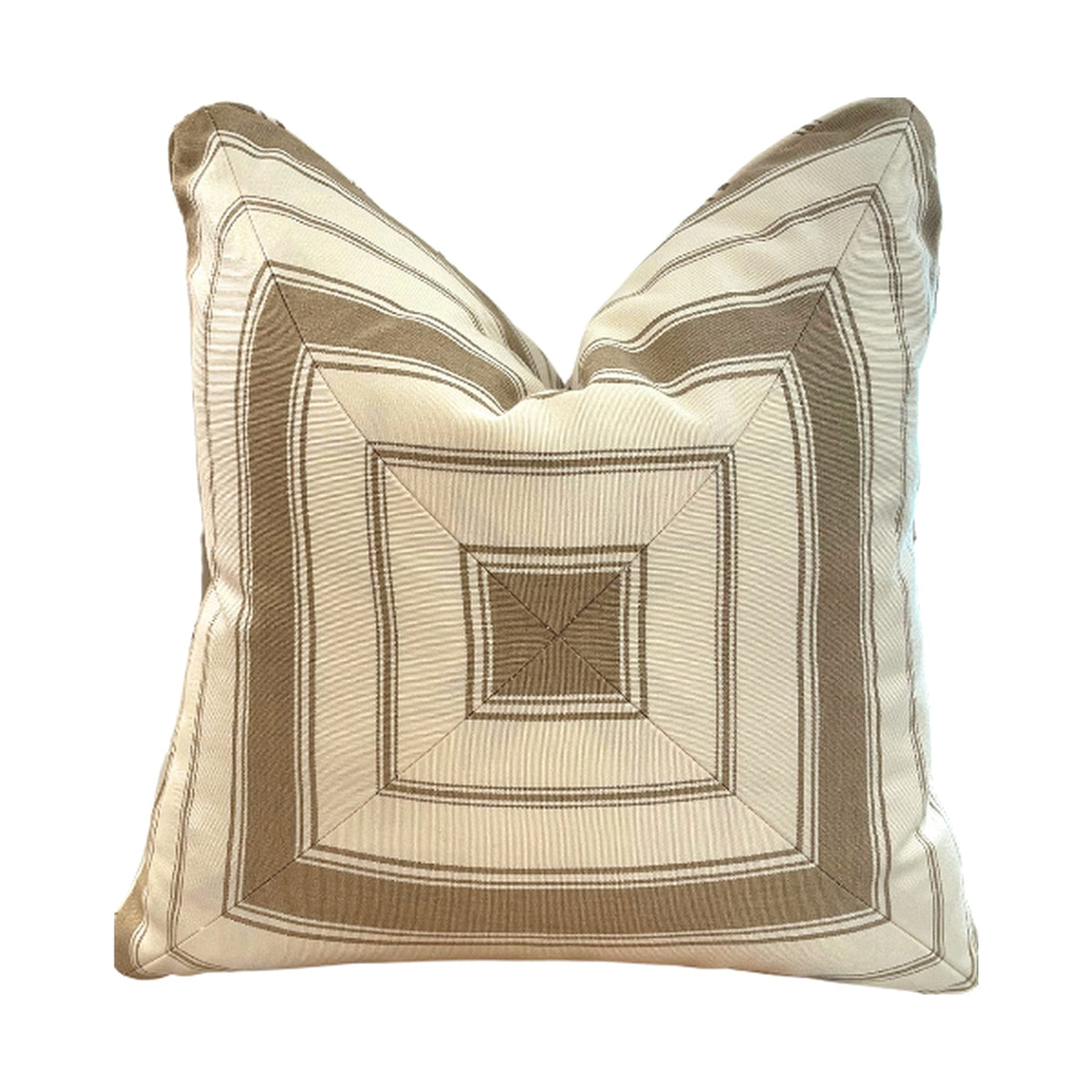 22" Striped Pillows on a white background