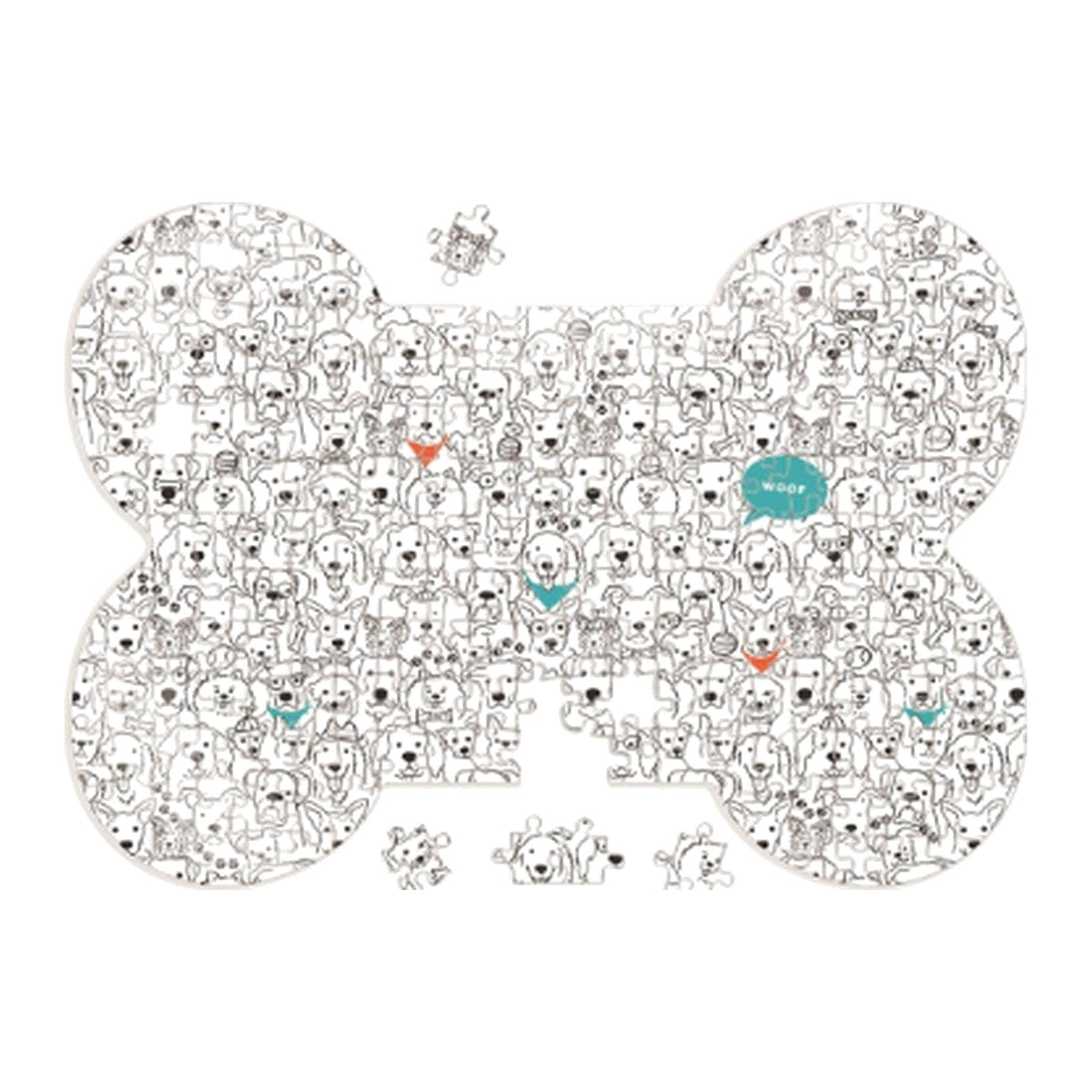 Dog Bone Puzzle on a white background