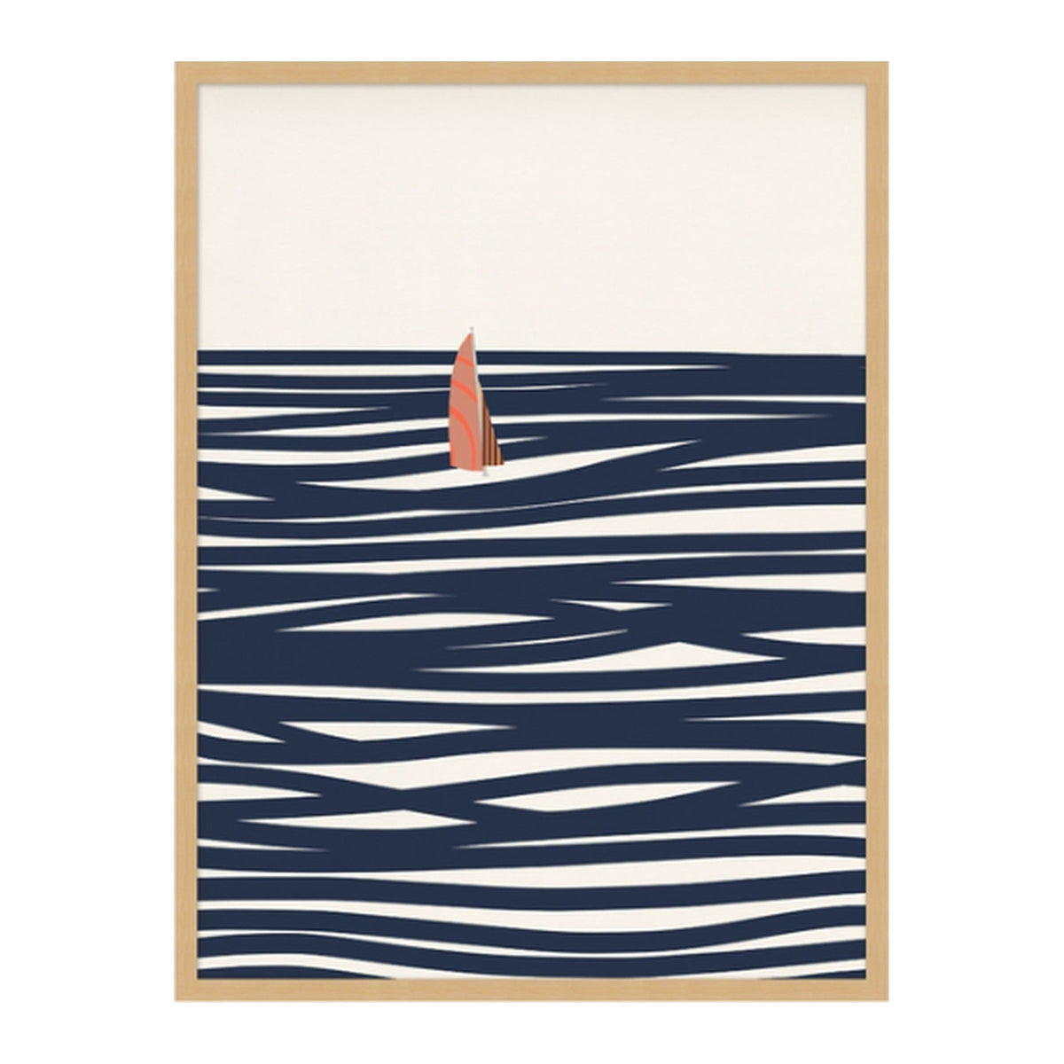 Graphic Sailboat, framed art