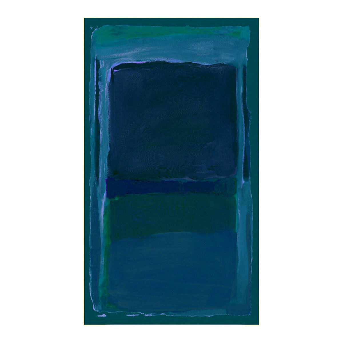 Teal Contour, framed abstract artwork