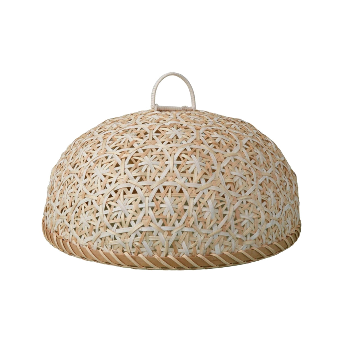 Woven Bamboo Cloche, shown on a white background