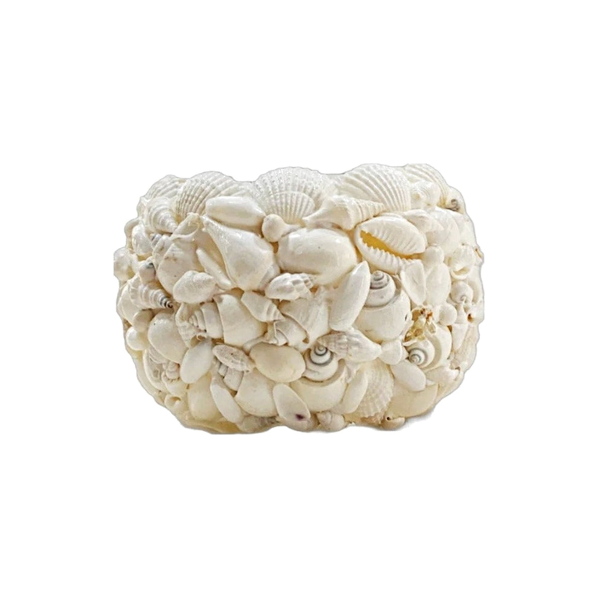 White Mixed Shell Votives, Large on a white background