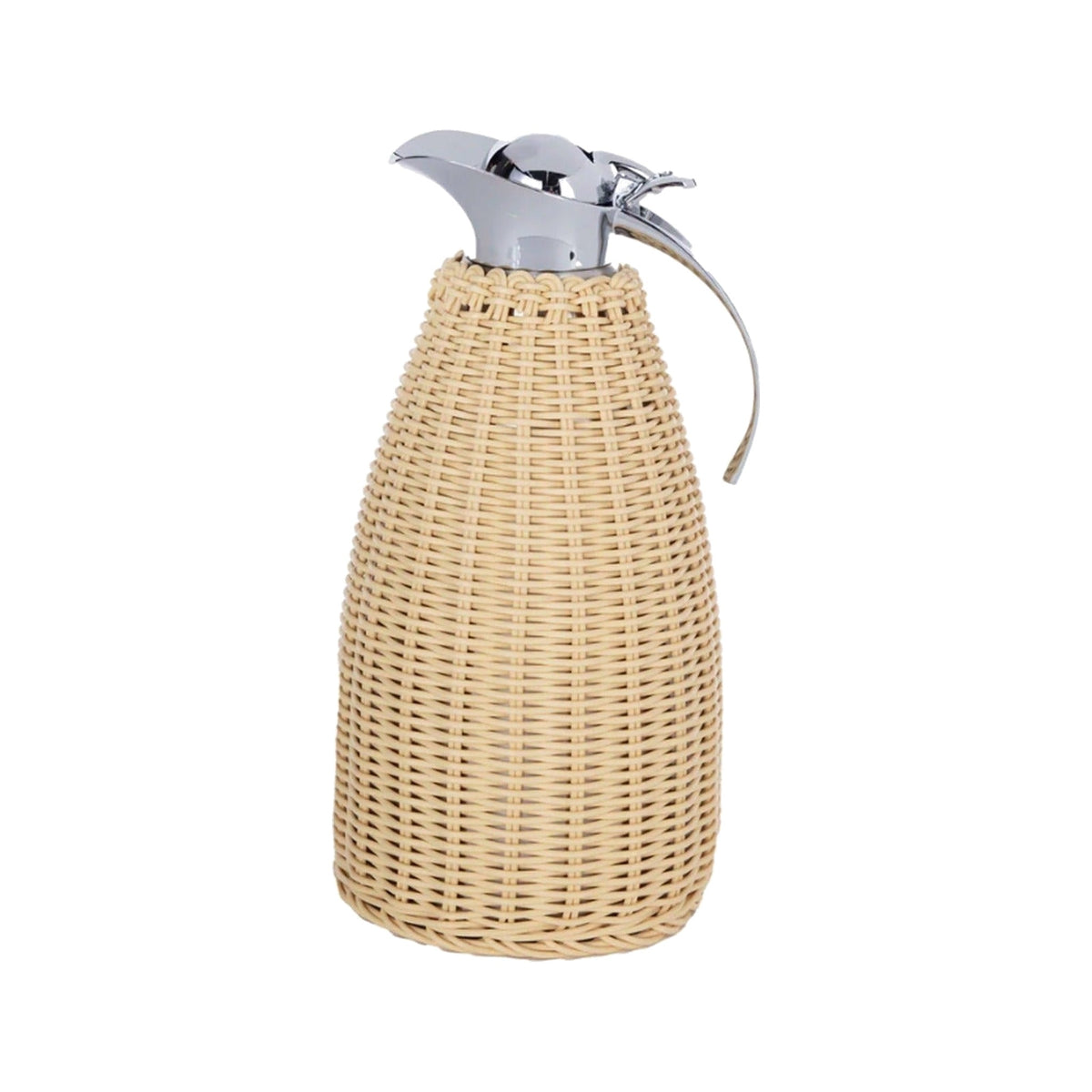 Rattan Tall Thermos, shown alone on a white background