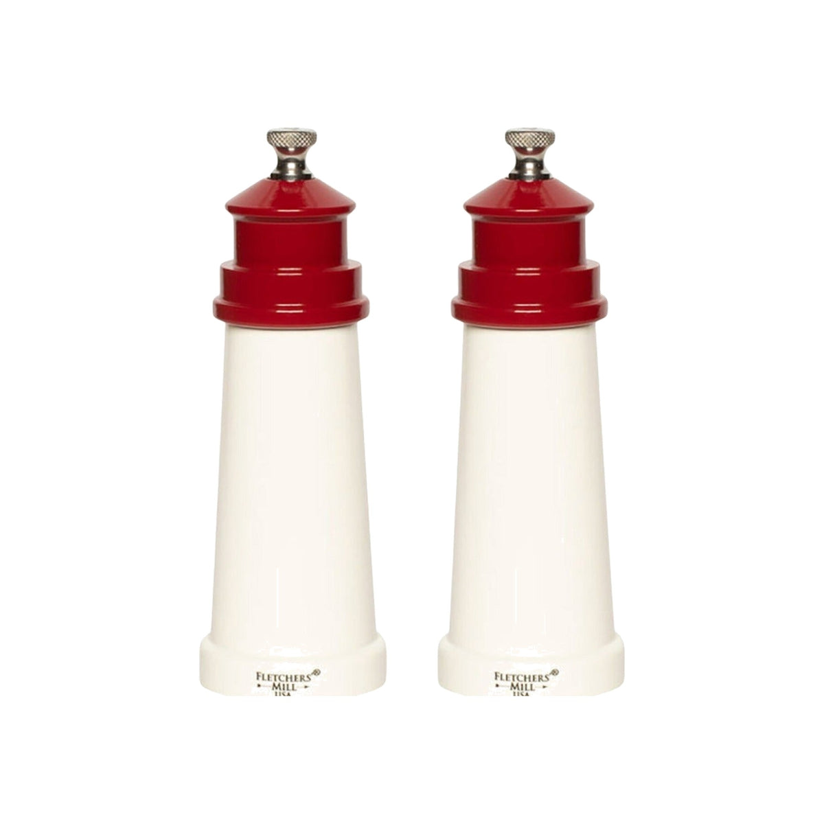 Red Light House Salt & Pepper Mill Set, shown on a white background