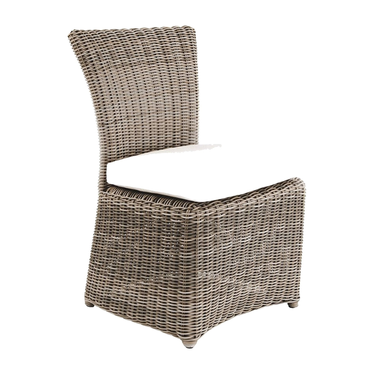Hamptons Wicker Side Dining Chair on a white background