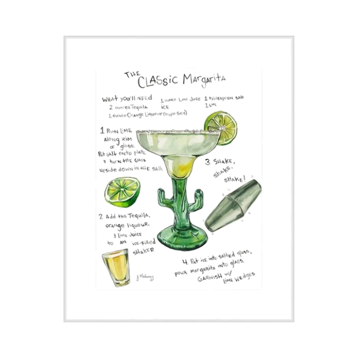 How to Make a Margarita, framed art