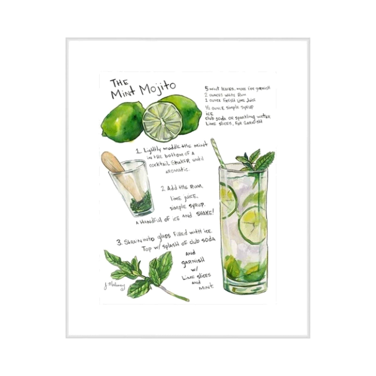 How to Make a Mojito, framed art