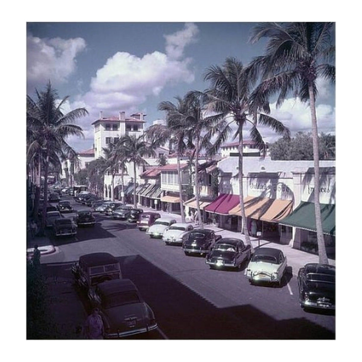 Framed photograph: Palm Beach Street by Slim Aarons