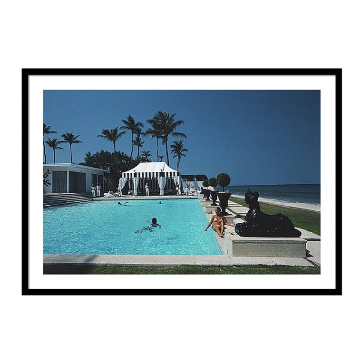 Framed photograph: Molly Wilmots Pool by Slim Aarons