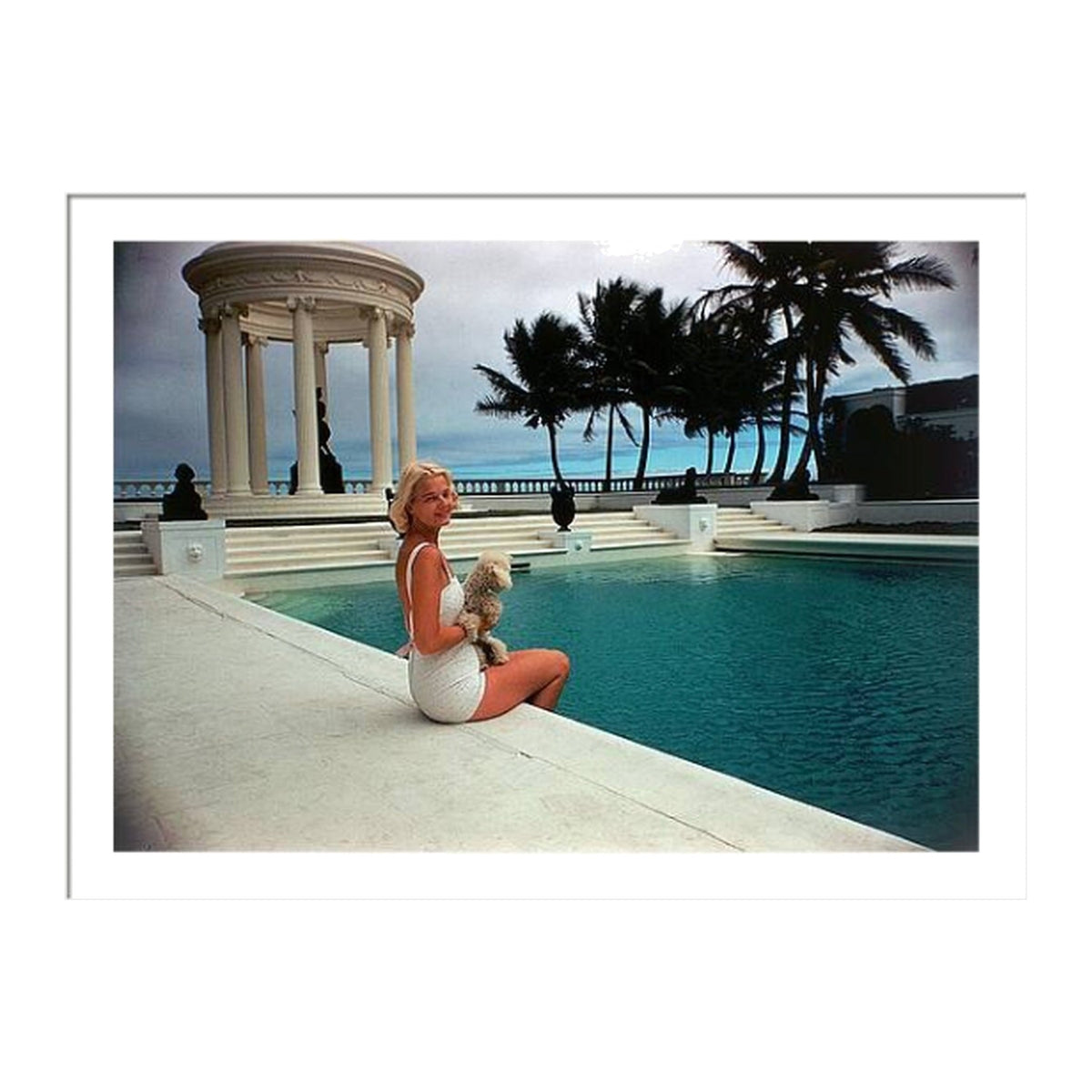 Framed photograph: C.Z. By The Pool by Slim Aarons
