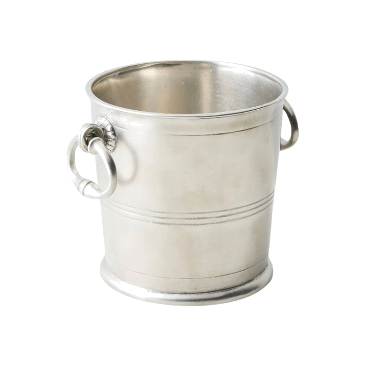 Italian Pewter Ice Bucket, shown on a white background
