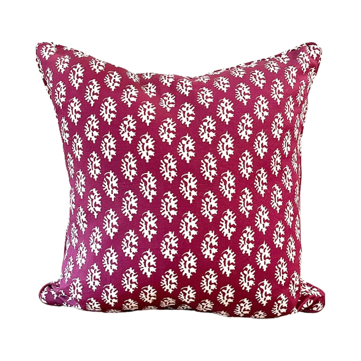 18" Lorenzo Castillo V Seijo Burdeos Pillow on a white background
