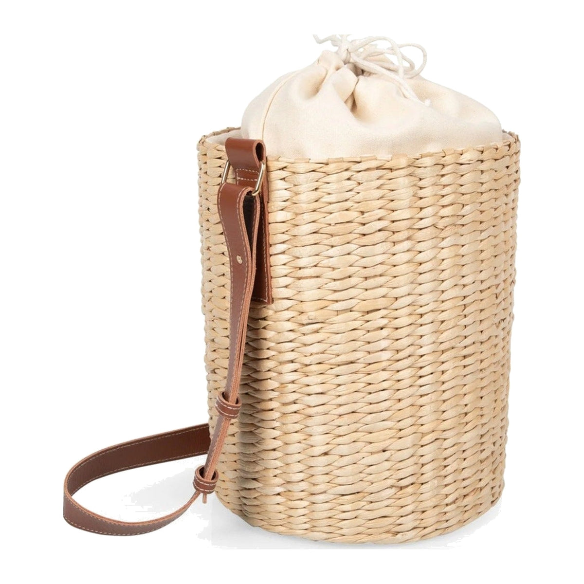 Palermo Insulated Bucket Tote with Leather Straps on a white background