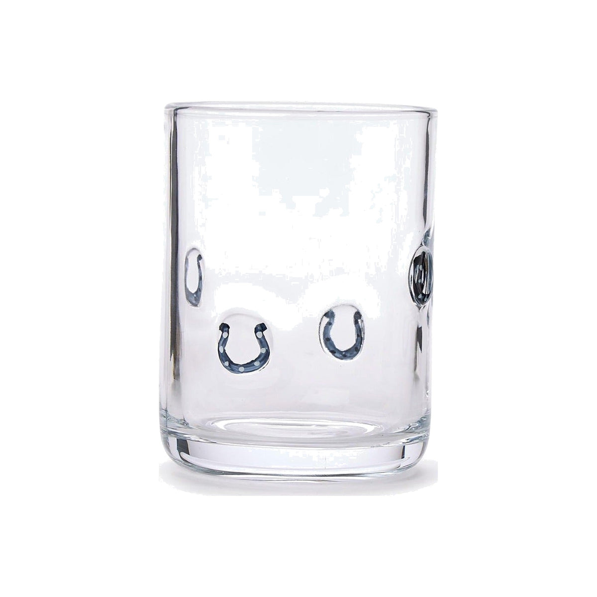 Single Dark Horse Shoe Tumbler, shown alone on a white background