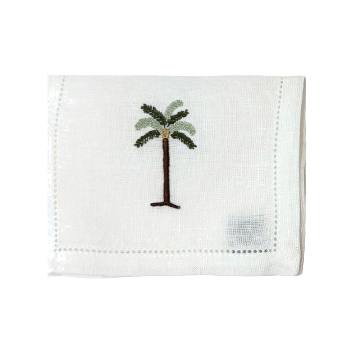 Coco-Palm Tree Cocktail Napkins, Set of 4, shown on a white background