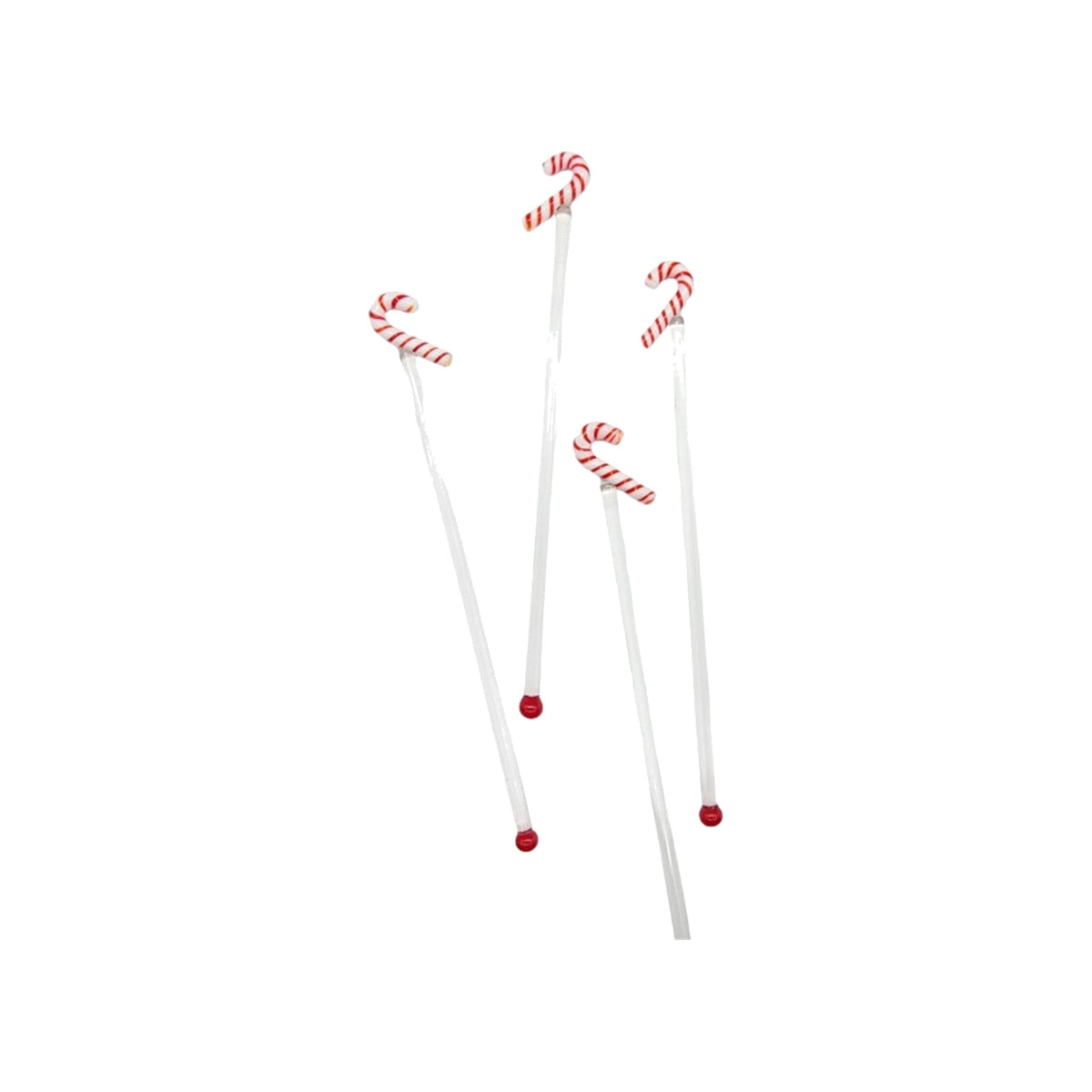 Classic Candy Cane Swizzle Sticks, Set of 4