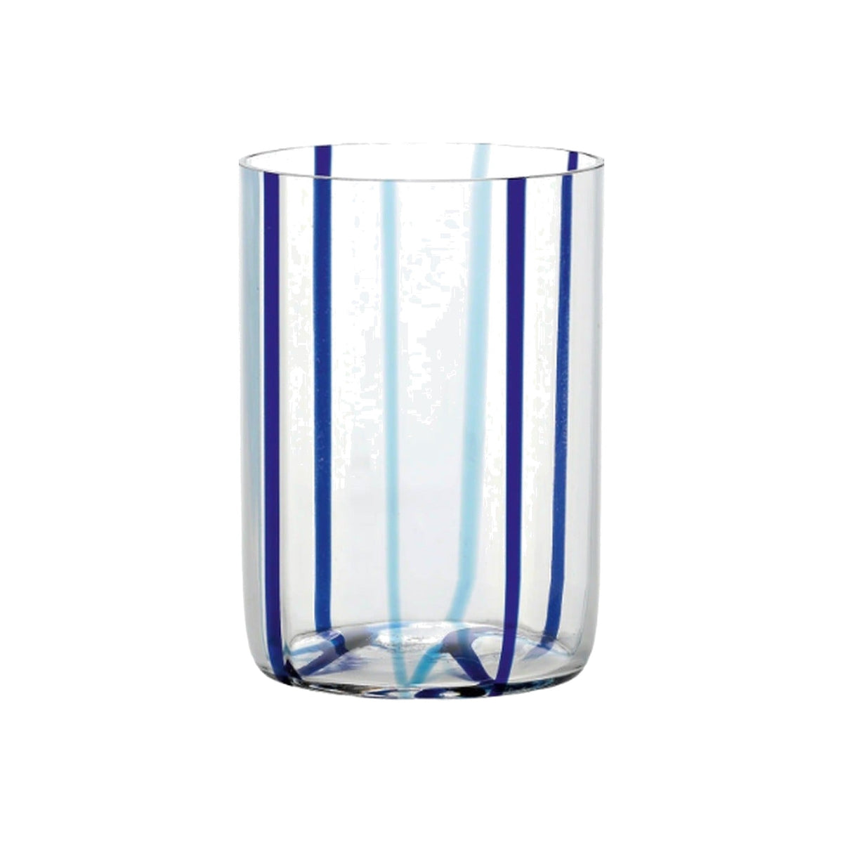 Single Aqua & Navy Tirache Tumbler, shown alone on a white background