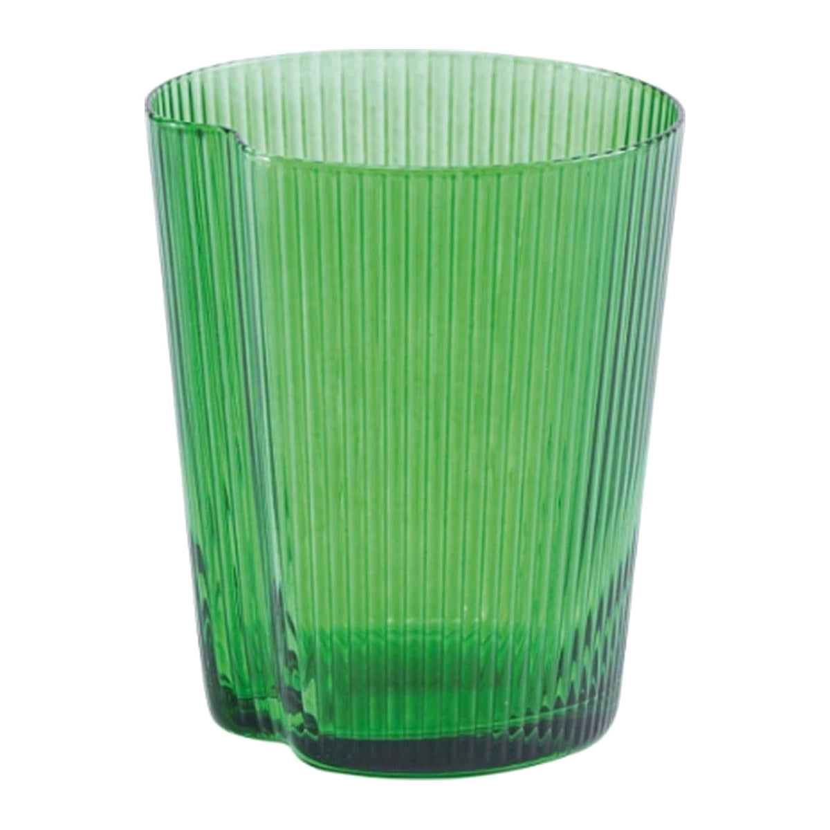Single Handy Tumbler in Green glass, shown alone on a white background