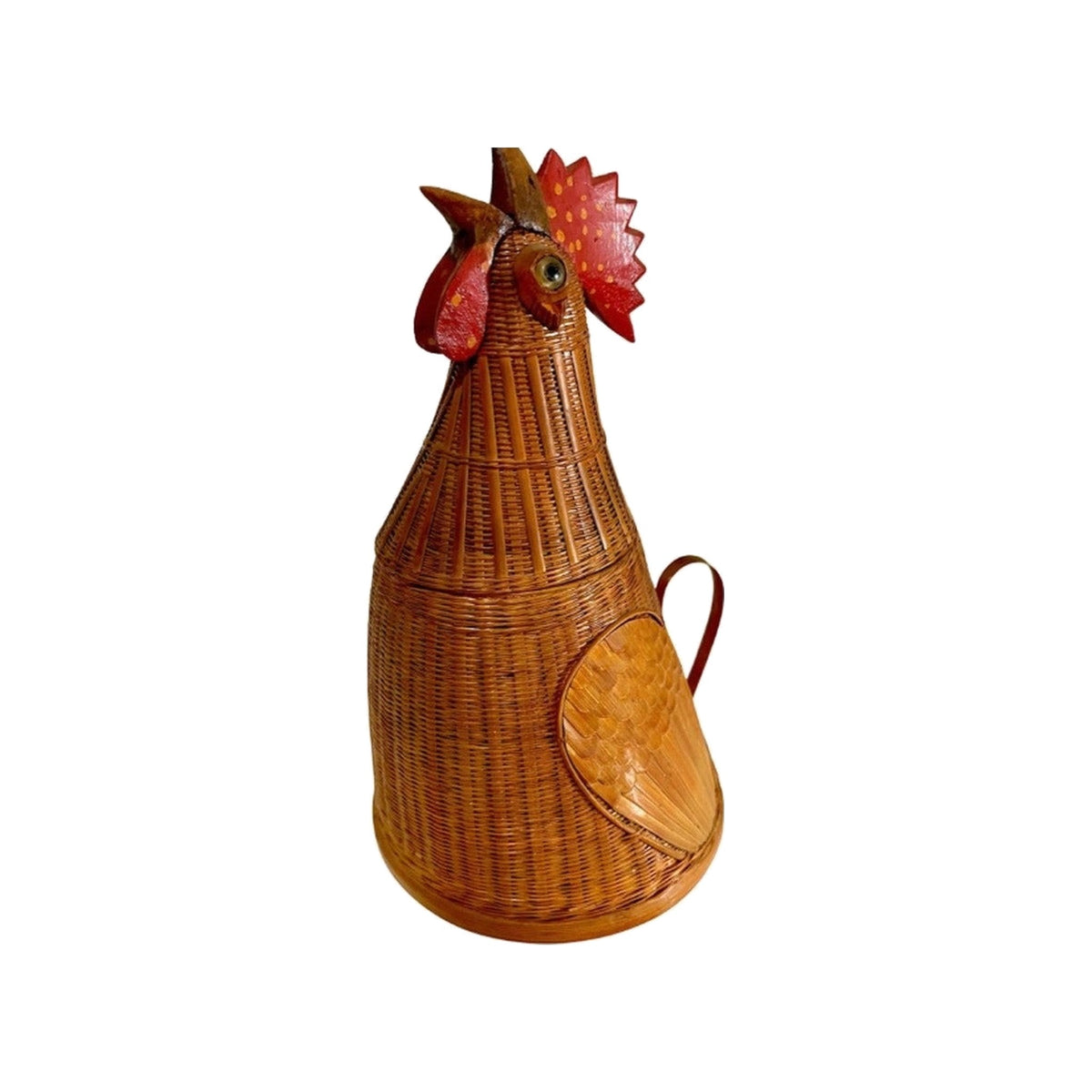 Wicker Hen Storage Basket on a white background
