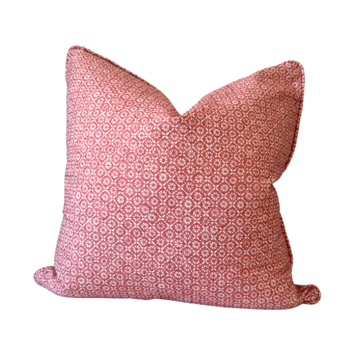 20" Ti Punch Pillow in Guava on a white background