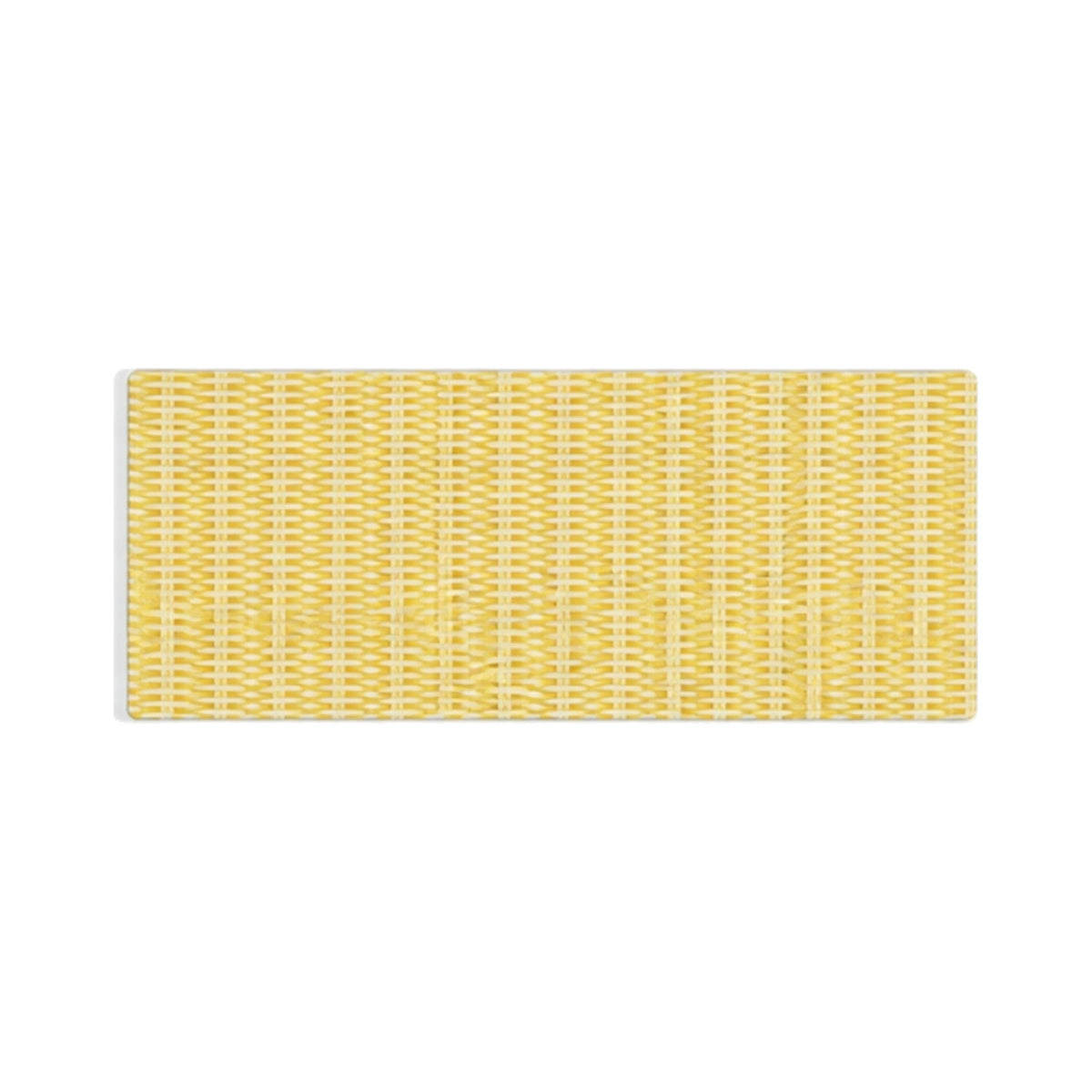 Rectangle Rattan Weave Glass Platter, shown on a white background