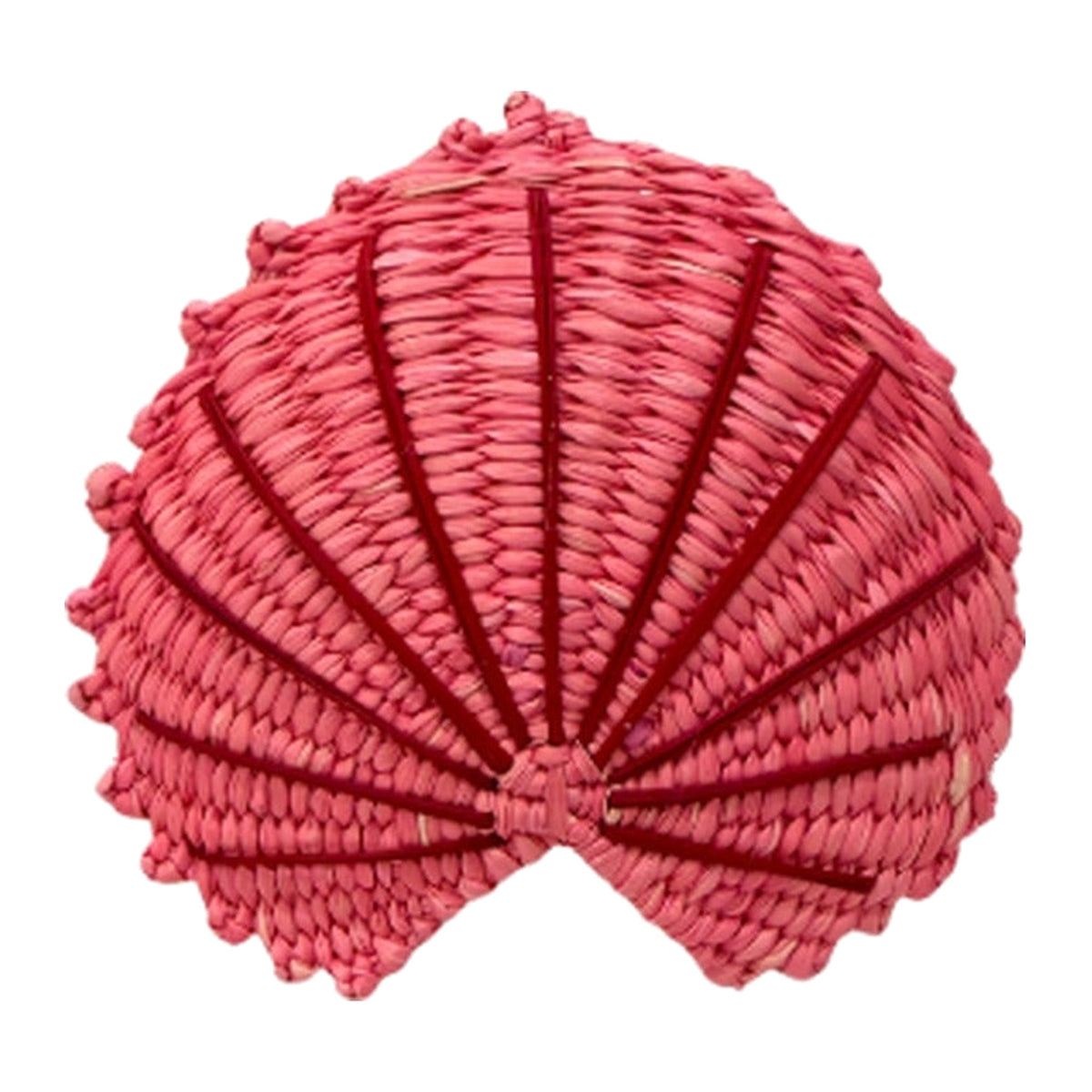 Pink Shell Napkin Ring, Set of 4, shown on a white background