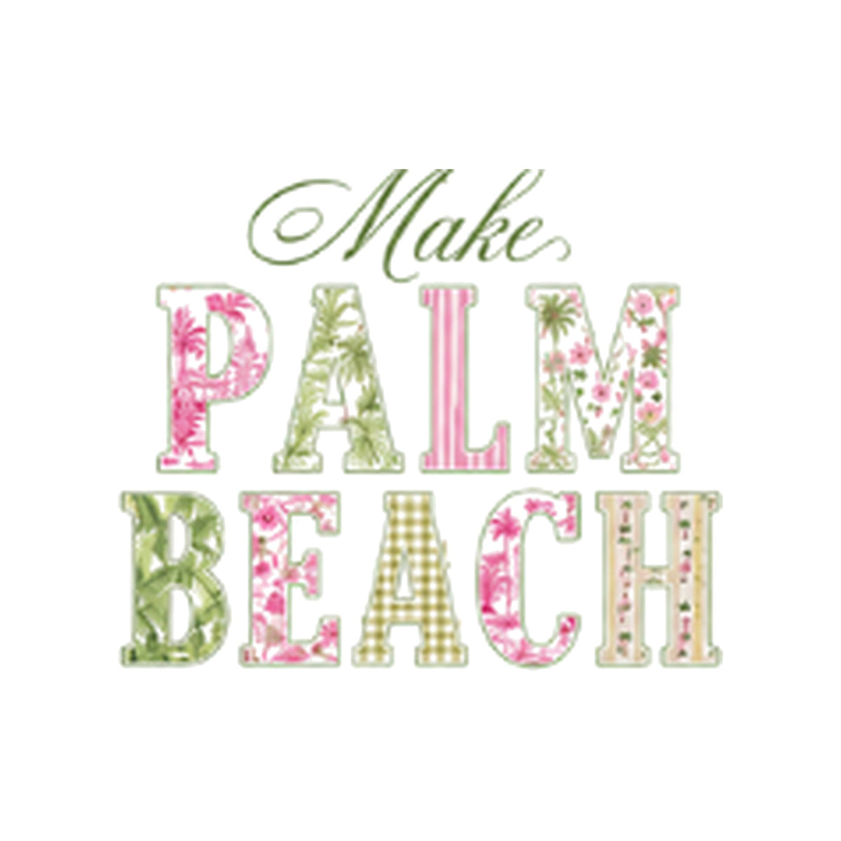 "Make Palm Beach Dull Again" Notepad on a white background