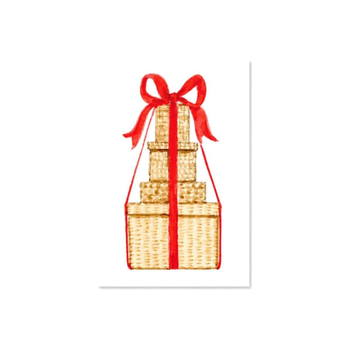 Wicker Present Stack Gift Tags