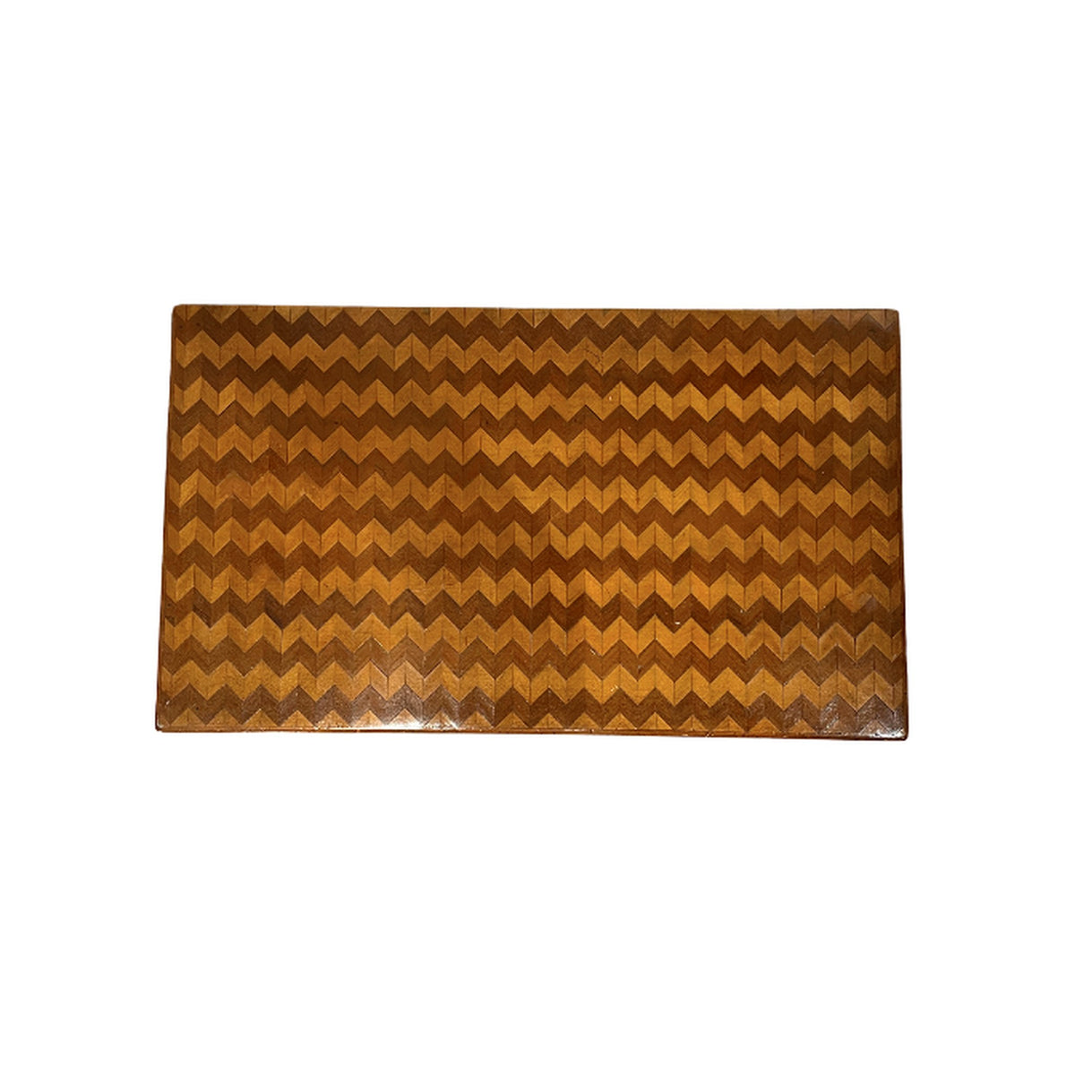 Rare Zigzag Marquetry Small Chest of Drawers on a white background