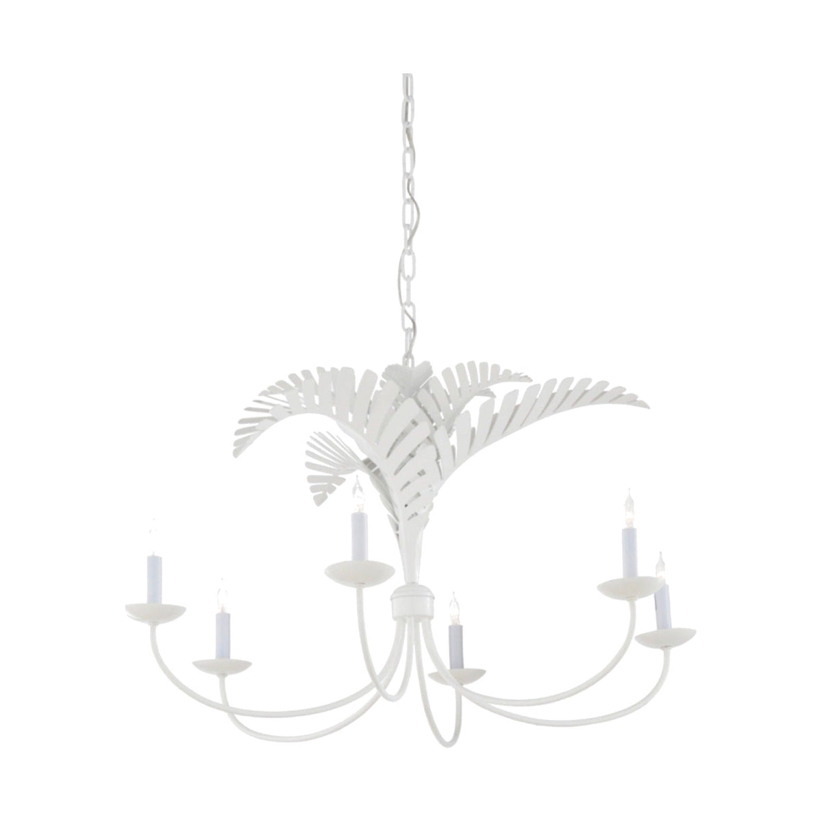 Royal Palm Chandelier ceiling light on white