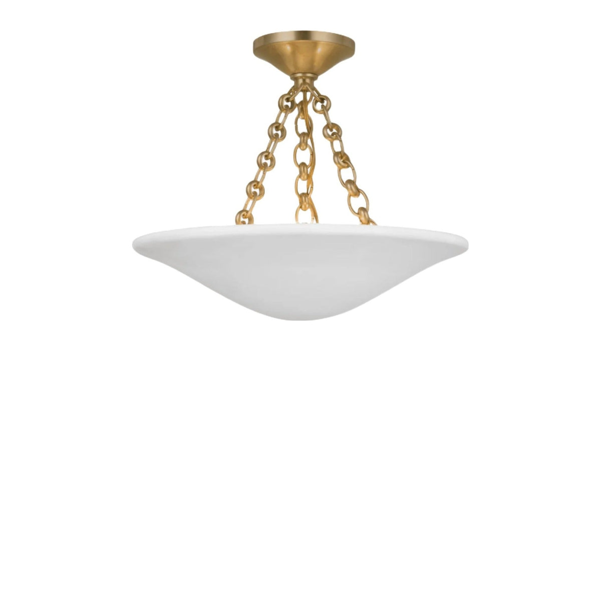 Mollino 16" Semi Flush Mount ceiling light on white