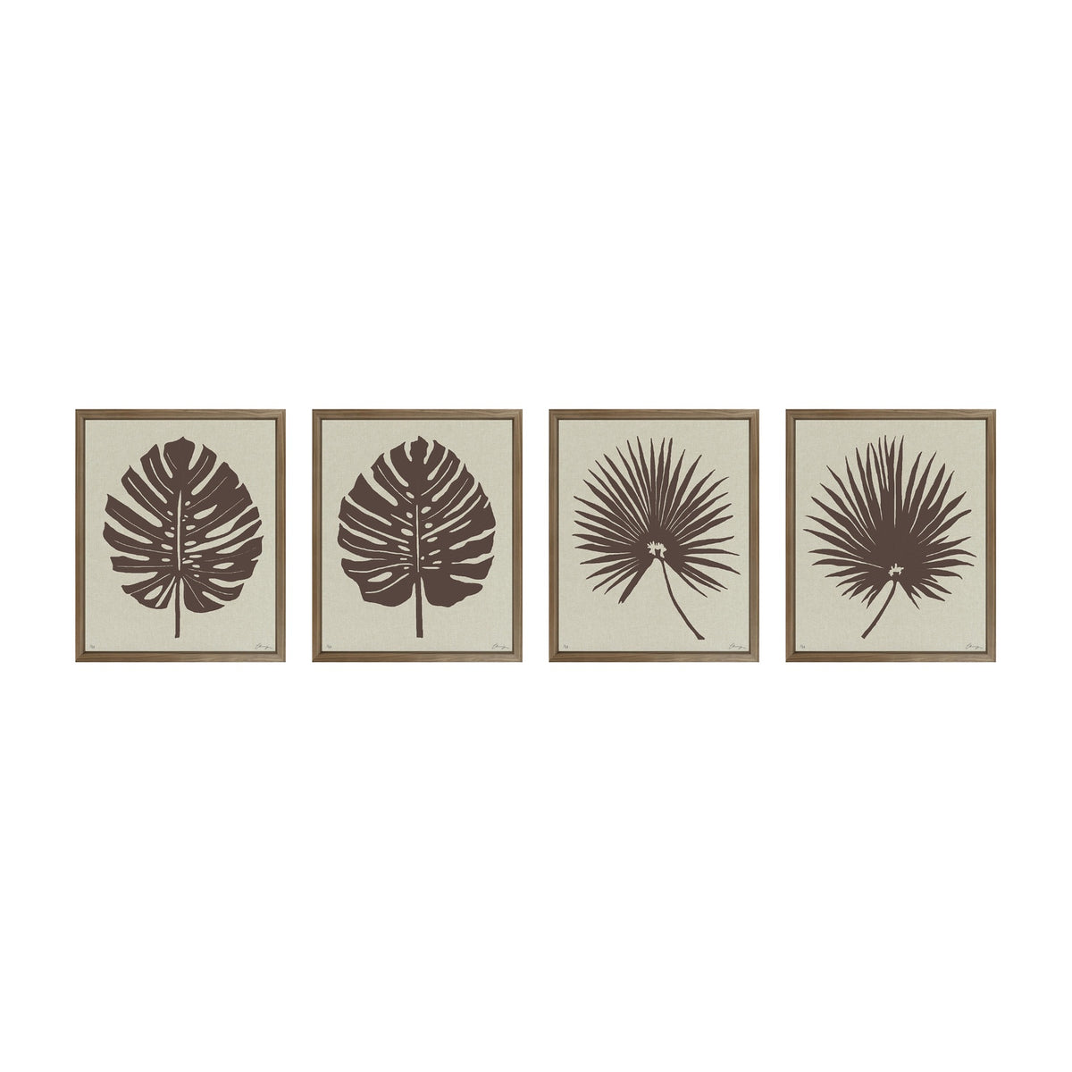 Floating palm prints shown together as a set