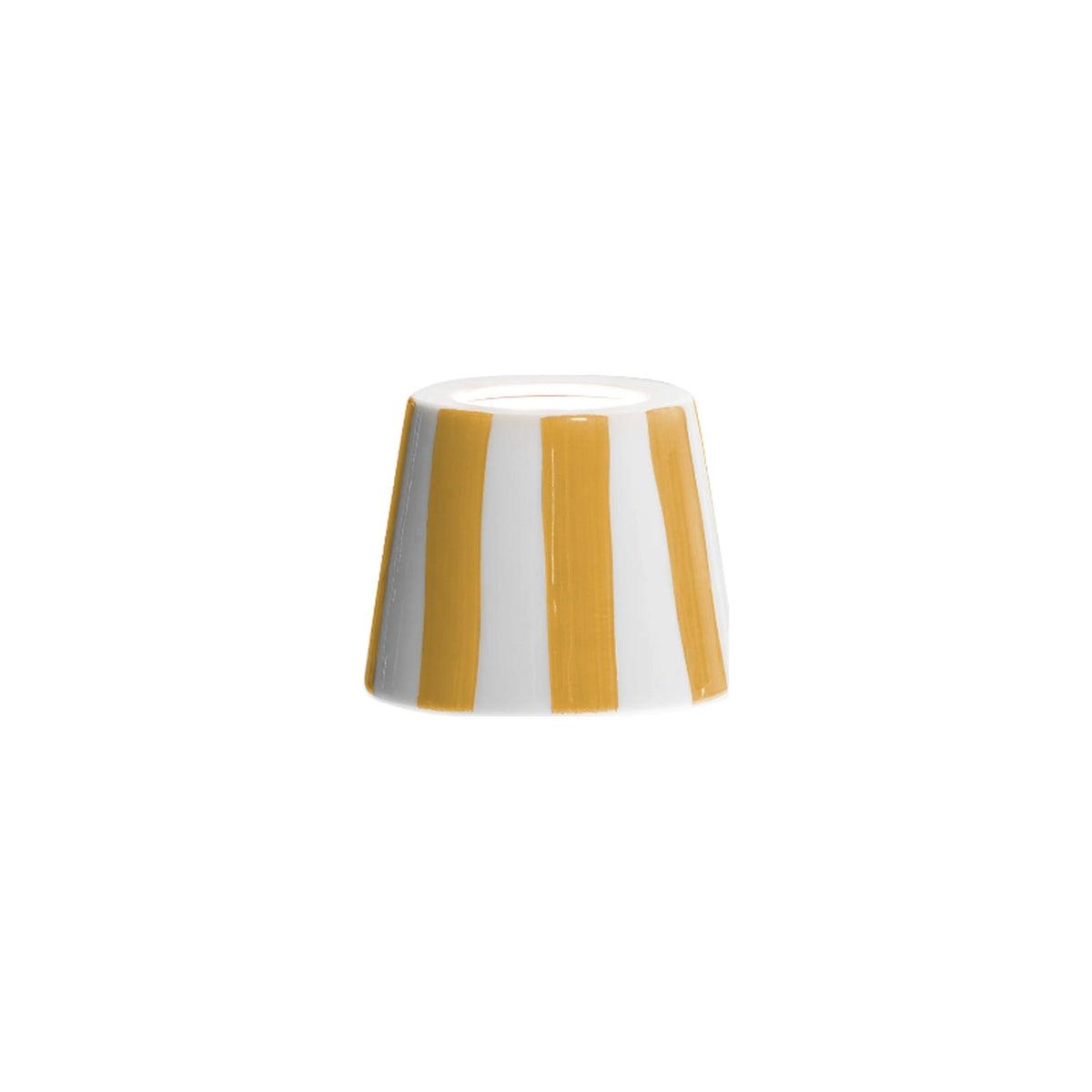 Yellow Stripe Ceramic Shade on white