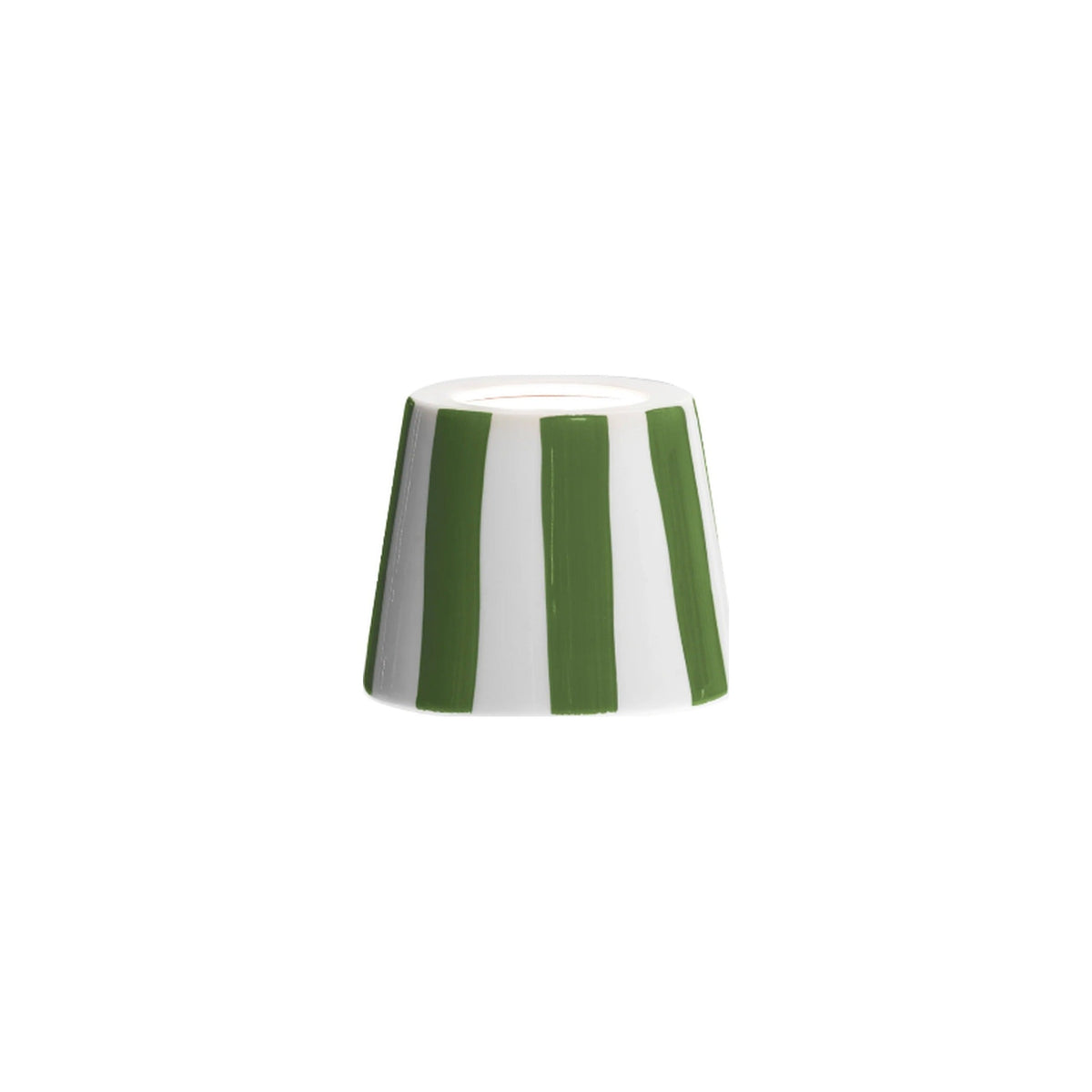 Green Stripe Ceramic Shade on white
