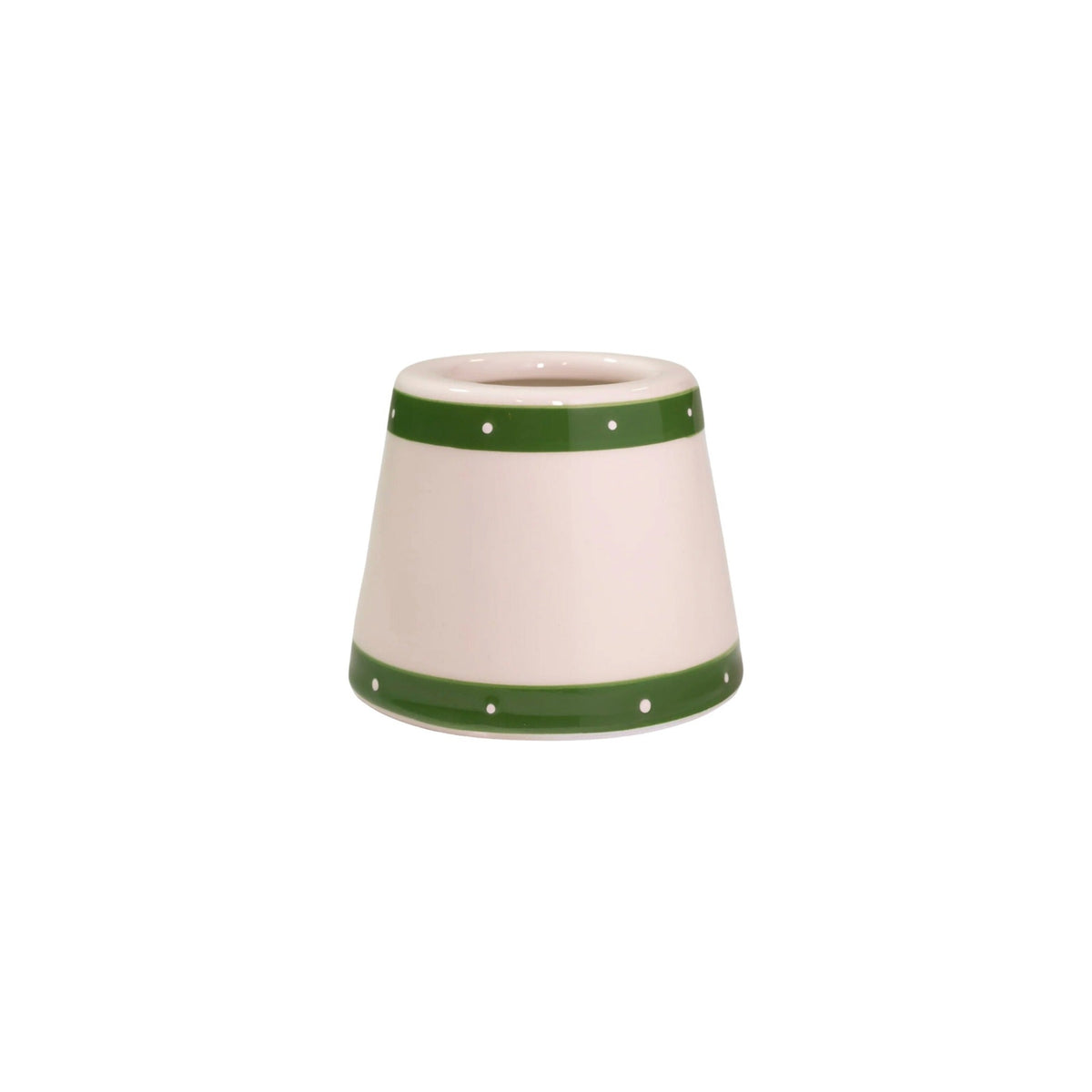 Ceramic Lampshade with Hand Painted Border on white