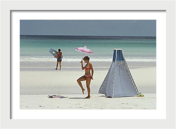 Harbour Island, Bahamas by Slim Aarons, 12" x 8", white frame and white mat