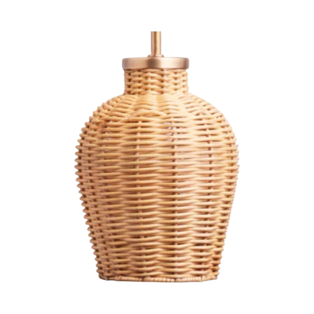 Small Rattan Cordless Table Lamp, shown on a white background