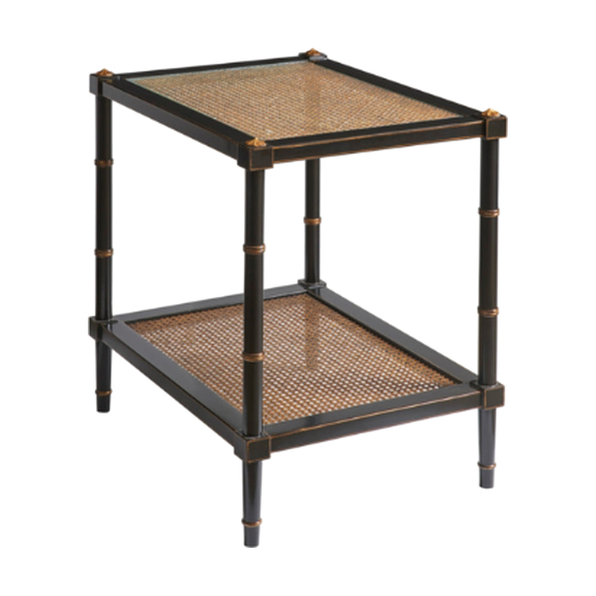 Cane End Table on a white background