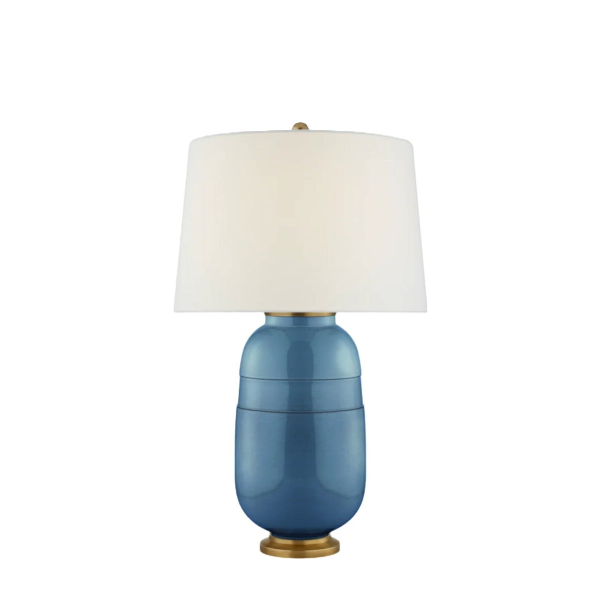 Blue Newcomb Medium Table Lamp on white