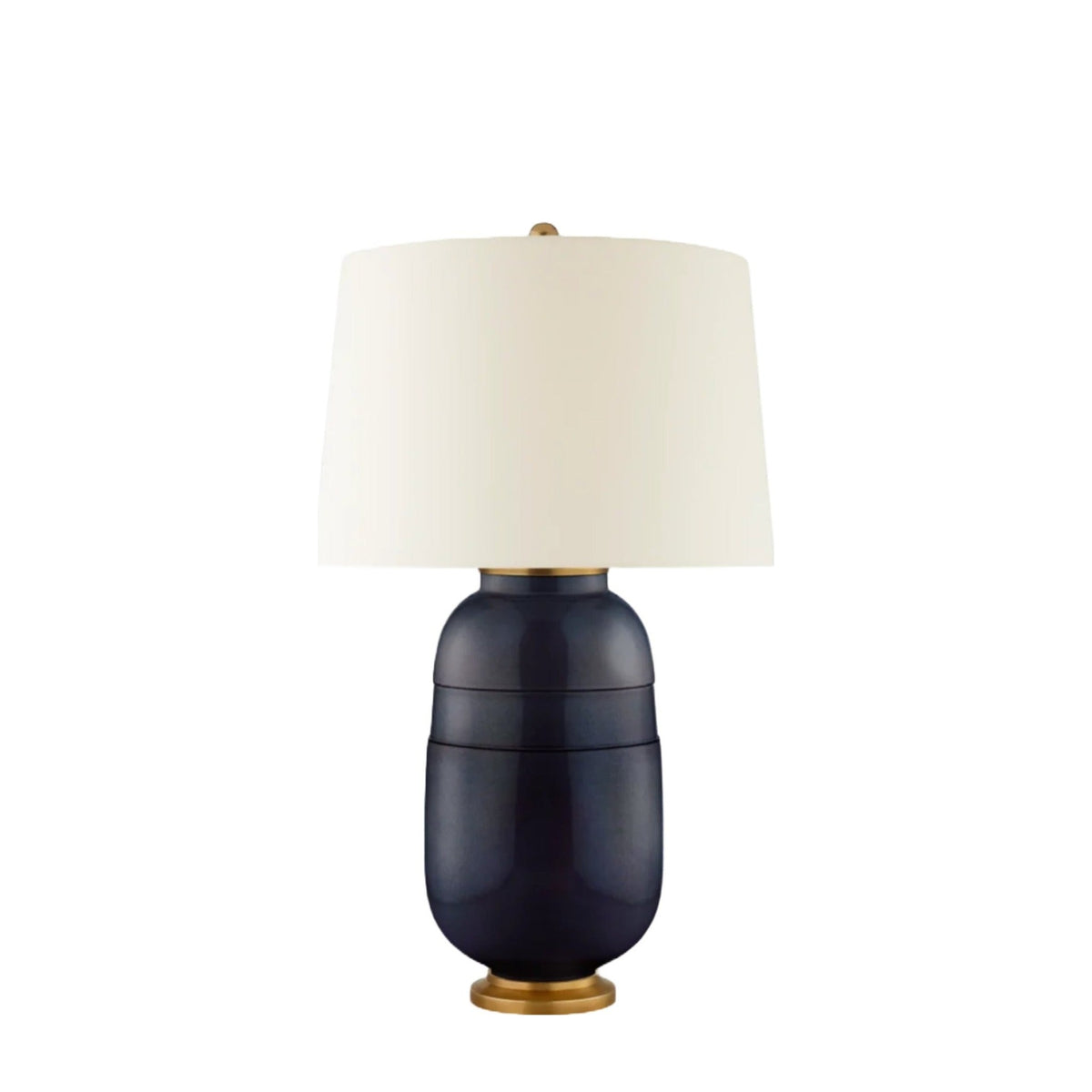 Black Newcomb Medium Table Lamp on white