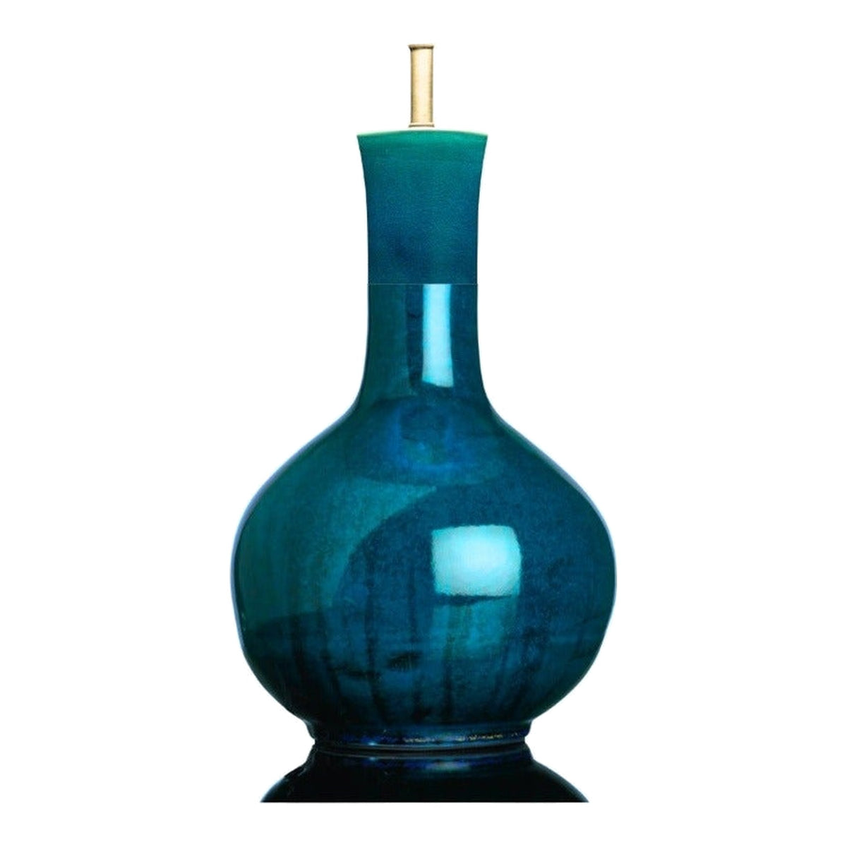 Long Neck Glazed Table Lamp on white