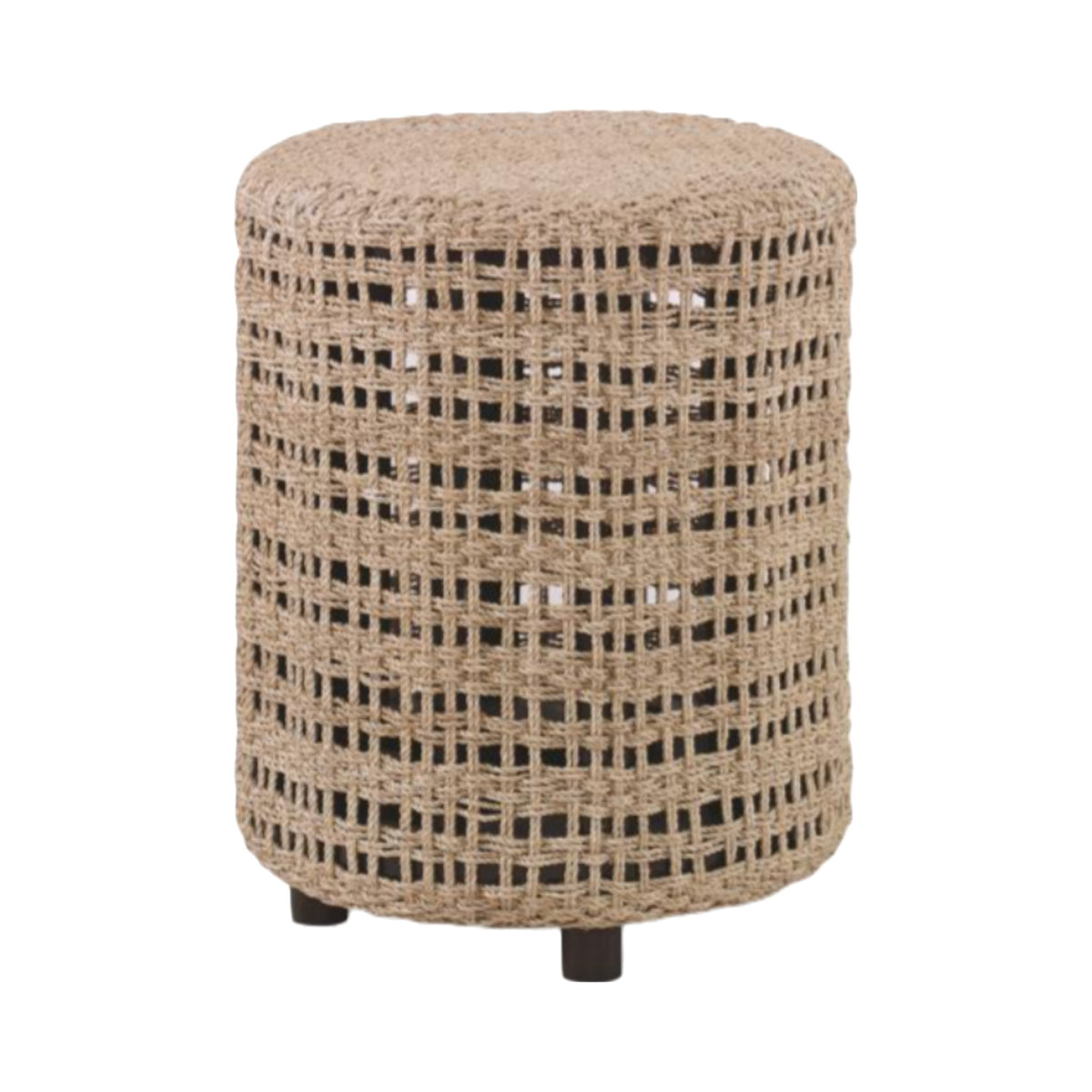 Wayward Woven Ottoman on a white background