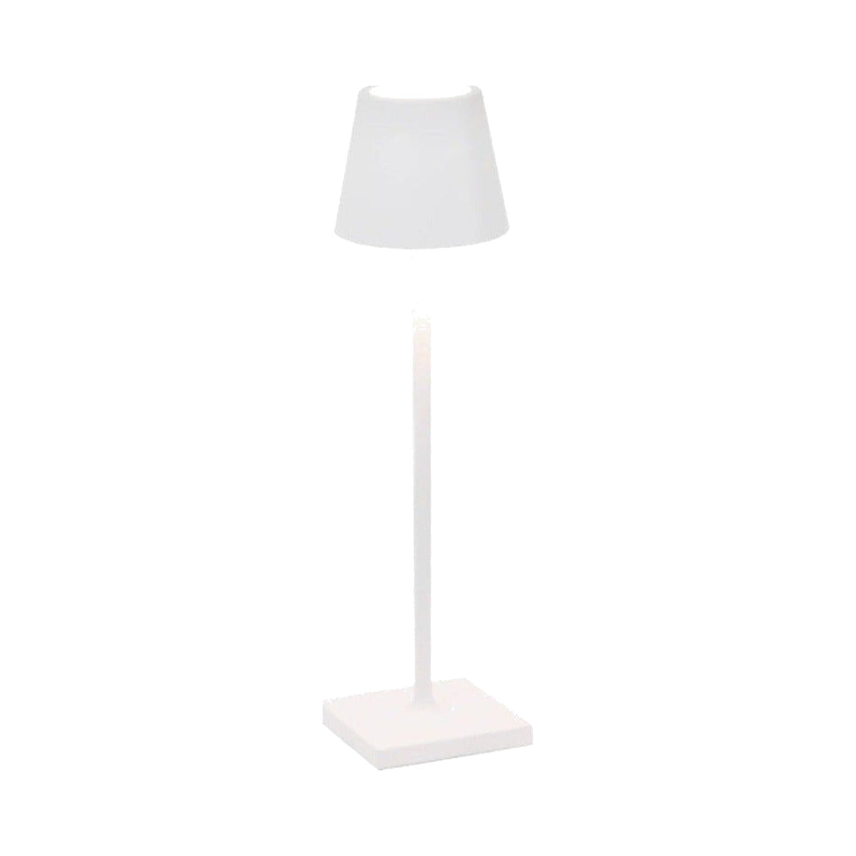 White Poldina Pro Micro Rechargeable Table Lamp, shown on a white background
