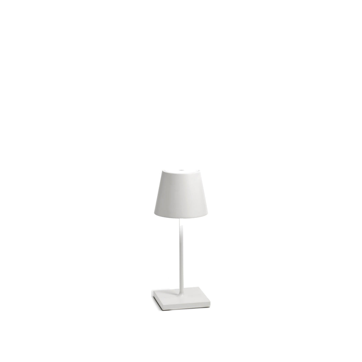 White Poldina Pro Mini Rechargeable Table Lamp, shown on a white background