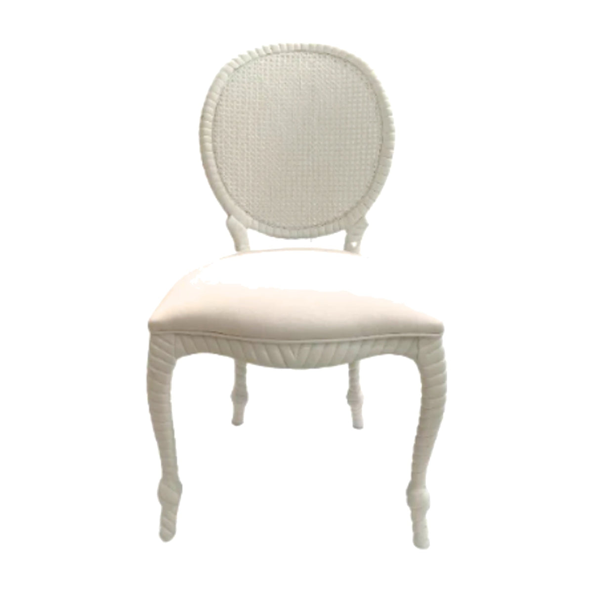 White Rope Chair on a white background