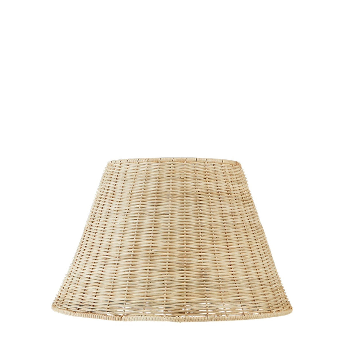 Wicker Lamp Shade on white
