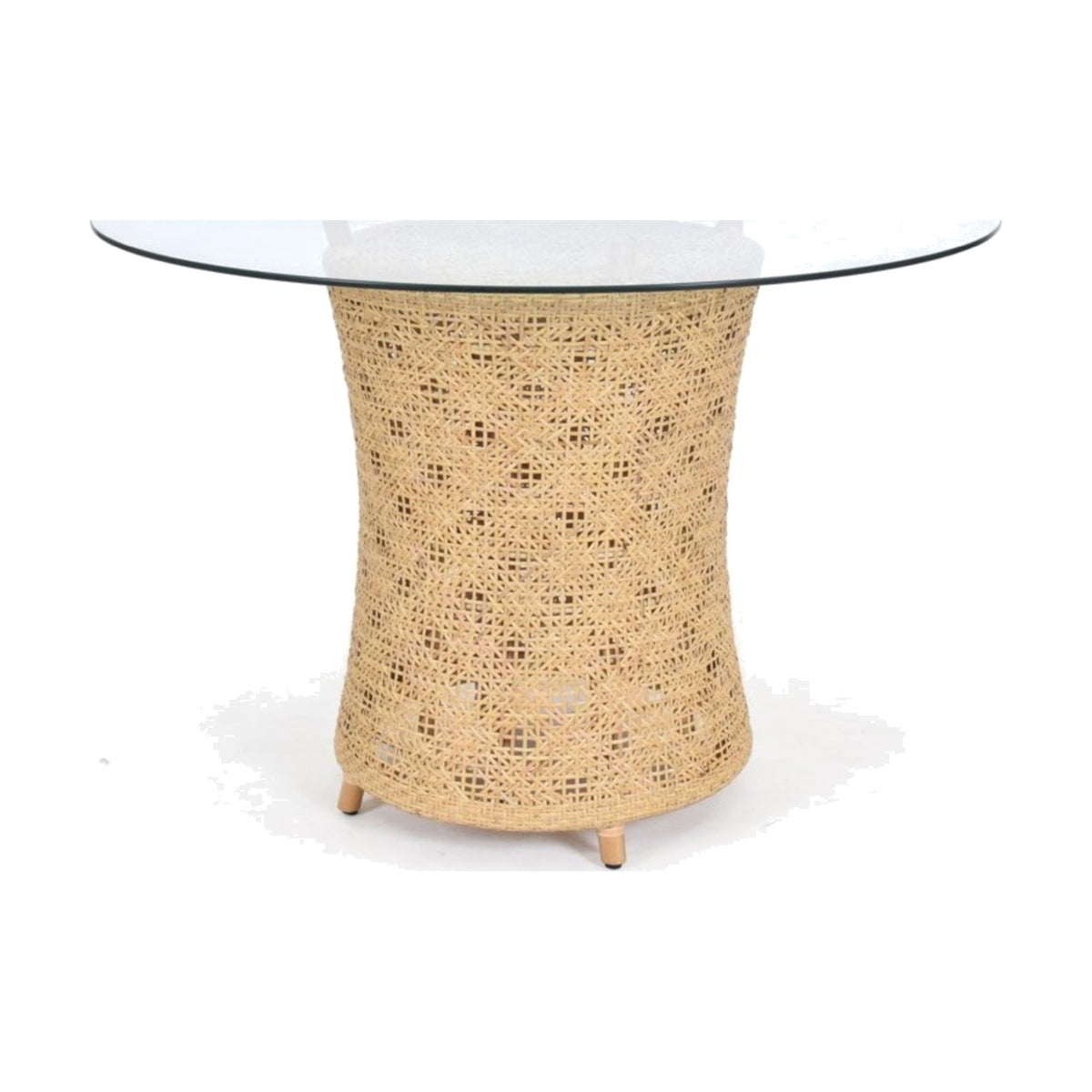 Woven Rattan Table Base on a white background