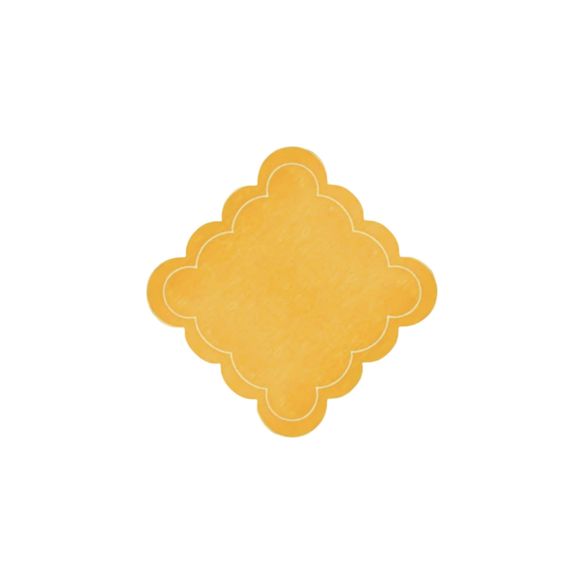 Yellow Linen with White Embroidery Napkins, Set of 4, shown on a white background