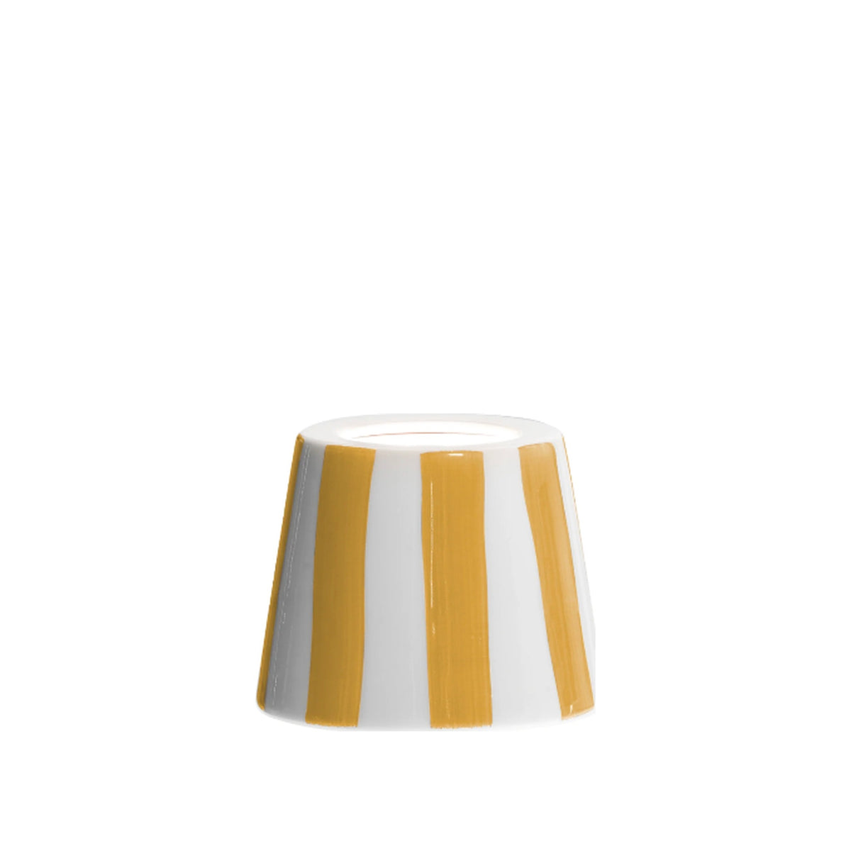 Yellow Stripe Ceramic Shade, shown on a white background