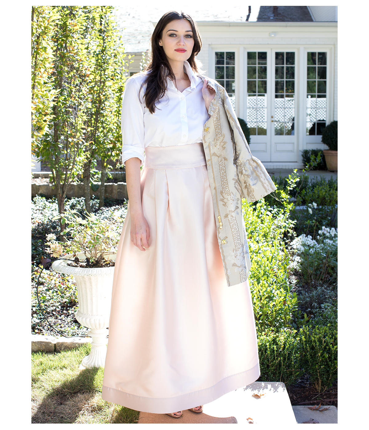 Cecil Silk Wool Ball Skirt - Danielle D Rollins